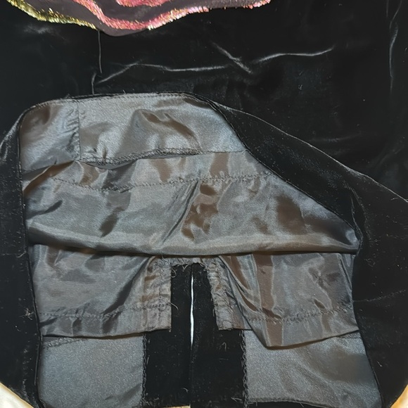 Vintage 80’s Vicky Tiel Black Velvet & Silk Cocktail Dress Size 10 Vintage - Picture 14 of 16